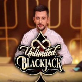 Unlimited Blackjack online game logo by Ezugi on sankrascasino.de